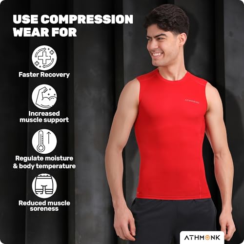 Image of Compression Vest Tank Body Shaper Without Sleeve for Men - Gym Shirt for Men Men Shapewear - Keep Dry Tight Skin Fit - Breathable Inner for Men Sports Wear Workout Gym Sports