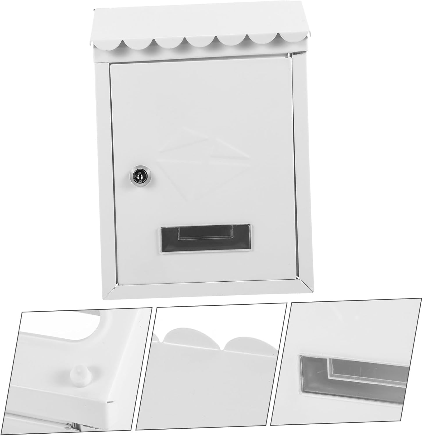 Vintage Metal Wall Mount Letter Box with Lock Capacity European Style Mailbox for Home Outdoor Use Iron Construction Weatherproof Design