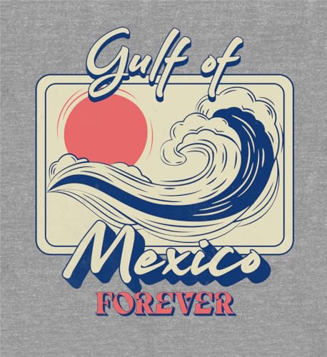 Gulf of Mexico Forever Sunset Wave Youth Heather Gray Jogger Pants-Large