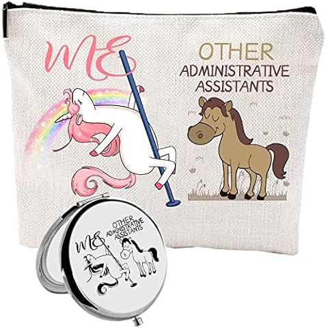 Admin Assistants Makeup Bag and Mirror Set Cover