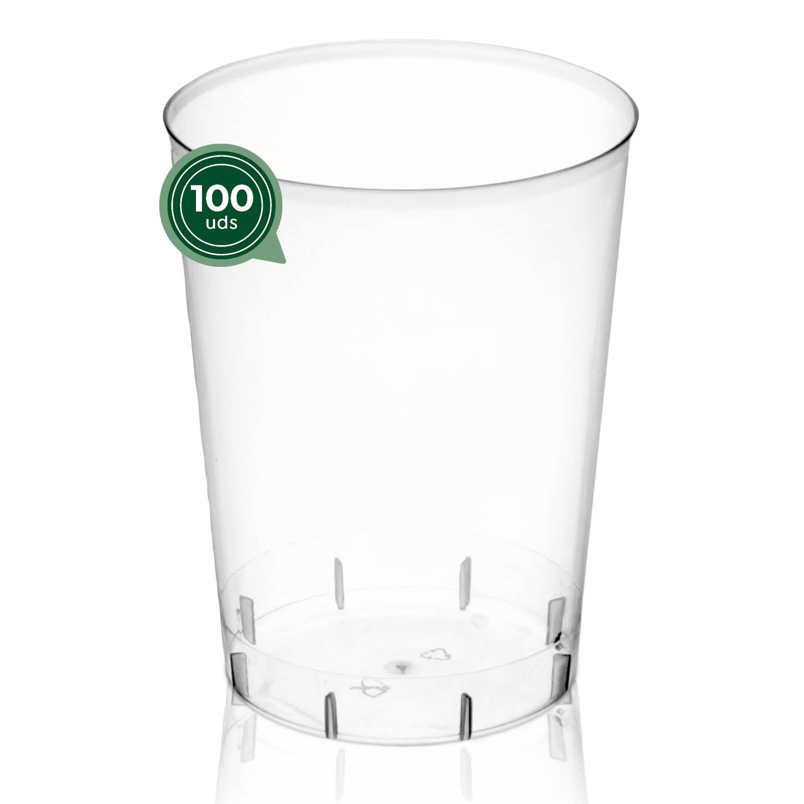 Lot de 100 verres à cidre en plastique réutilisables - 600 ml - Verres recyclables - Gobelets à cidre - Grand verre pour eau, rafraîchissements, café, cocktails, fêtes et restauration