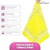 WedDecor Yellow Bandana For Men Women Cotton Unisex Paisley Head Scarf Wide Headband Fashion Accessory for Riding, Motorcycling, Hiking, Fishing, Outdoor Activities, 54cm #4