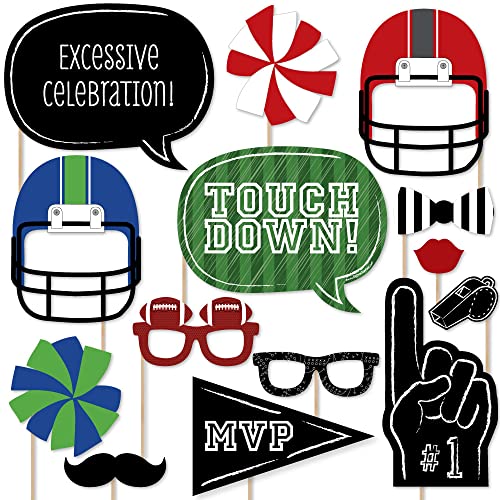 End Zone - Football Photo Booth Props Kit - 20 Count #TOP27