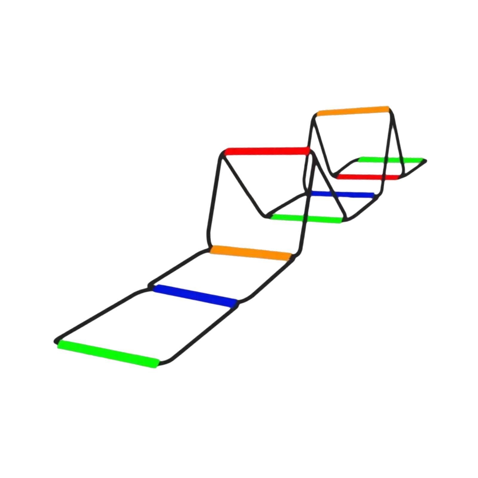 Colaxi Agility Ladder Training Ladder Workout Staircase Coordination Adjustable Home Gym Volleyball Speed Training Set Speed Ladder, 8 Grids