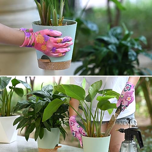 Care Home 3 Pairs Garden Gloves For Women, Breathable Nitrile Coated Gardening Work Gloves For Women thumb #6
