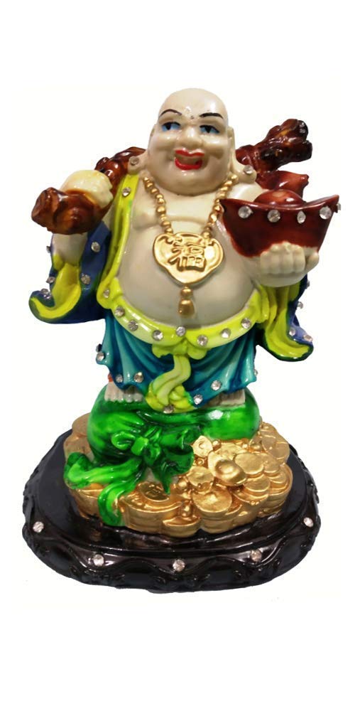 Bhagya Laughing Buddha Idol for Money Wealth Good Luck and Happiness in Family