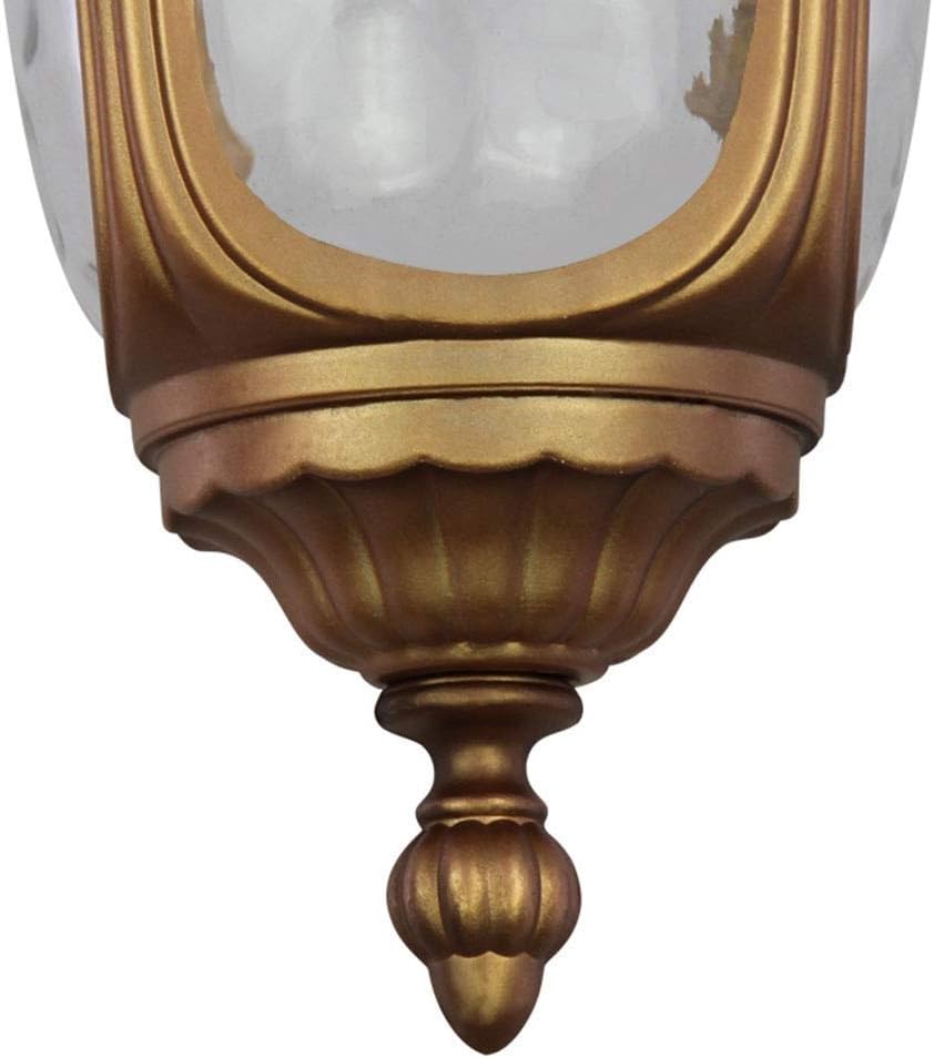 Vintage Victoria Metal Outdoor Pendant Lamp Glass Lantern IP44 Waterproof European Retro Ceiling Hanging Light Villa Garden Gazebo Hallway Height Adjustable Suspension Lantern E27 Flush Mount Li