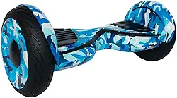 Hoverboard Skate Elétrico 10' Original com Bolsa Led Bluetooth Azul Camuflado Brinovar