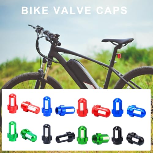 2 piezas Tapas de válvula para neumáticos de bicicleta de aleación de aluminio para montaña y carretera miniatura 3