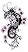 Produktbild 6 Blätter Temporäre Tattoos Vollem Arm Männer Erwachsene, Temporäre Tattoos Voller Arm, Drache, Blume, Wolf 11,4 x 21 cm, Schwarz Tattoos Kinder Wasserfest Fake Tattoo Aufkleber Damen Herren