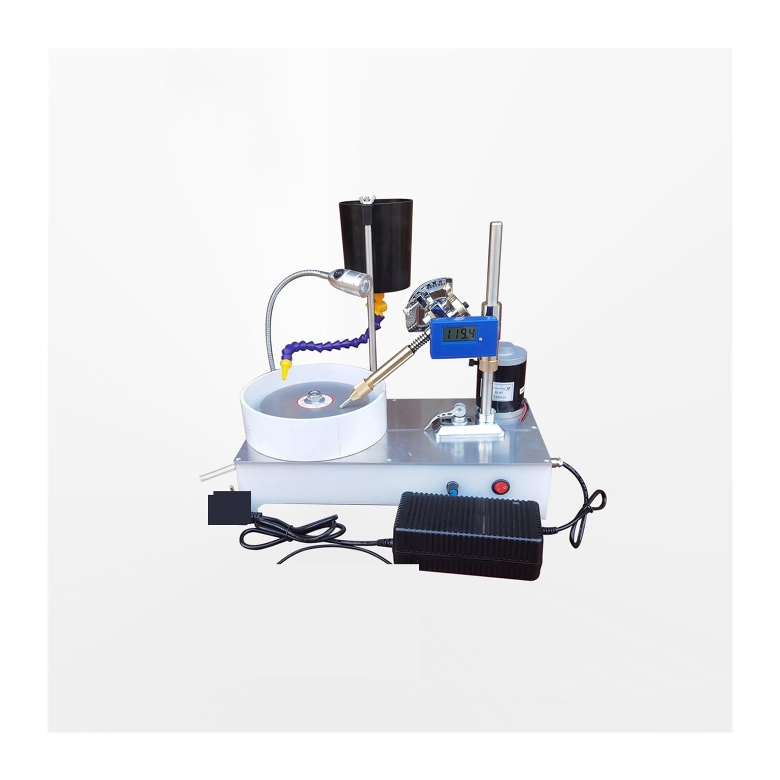 Gem Grinding Machine Gemstone Polishing Kit Small Jewelry Grinding and Polishing Machine Jade Agate Faceting Machine(Conventional)
