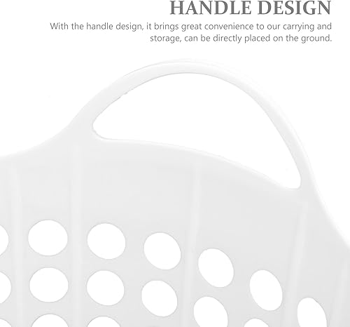 Miniatura 4 de Zerodeko Cesta flexible de plástico para ropa sucia, contenedor redondo portátil con asas de transporte para ropa, dormitorio, organizador de