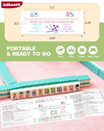 Adkoat 4PCS Mahjong Line Finder y Marcador de Línea miniatura 4
