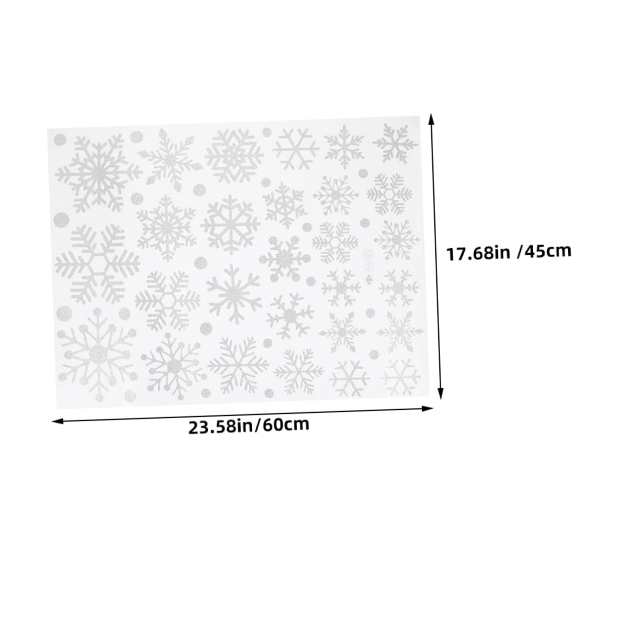OSALADI 5fogli Adesivi Natalizi Forma Flocchi Finestre Decorazioni Natalizie Finestre