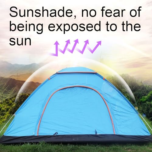Carpa portátil para camping 3-4 personas azul miniatura 4