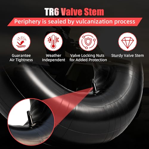 Image of 2 Pcs 25x10-12 ATV Inner Tubes with TR6 Valve Stem | Butyl rubber for UTVs /Golf Carts /Mowers