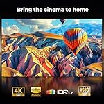 Outdoor-Projector-4K [1200 ANSI/Google TV/Voice Control] Smart Projector with WiFi 6 and Bluetooth, 10,000+ Apps, AI Focus Portable Proyector with Netflix, Sovbio 1080P Audio Movie Home [180° Stand] - Image 4