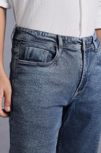 Image of INKD Men's Denim Shorts for Men - Mid-Rise | Cotton Rich | Regular Fit (Available in Plus Sizes)