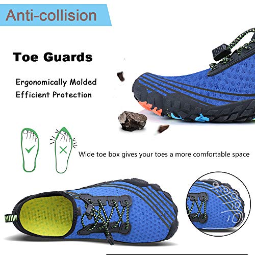 Image of MAYZERO Water Shoes Men Women Swim Surf Shoes Beach Pool Shoes Wide Toe Hiking Aqua Shoes Winter House Slippers