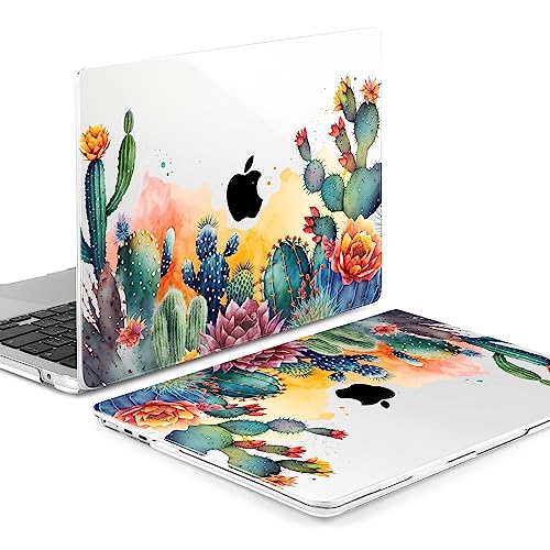Image of MEEgoodo for M5 /M4 /M3 /M2 MacBook Air 15 inch Case 2026 2025 2024 2023, Case Fit Model (A3448 /A3241 /A3114 /A2941) for MacBook Air 15.3 inch, Tropical Cactus