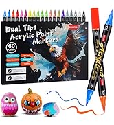 Pennarelli Vernice Acrilica 48 Colori - Doppia Punta Per Pietre, Tessuti, Legno E Altro