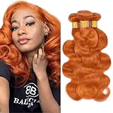 Ginger Bundles 350 Body Wave Human Hair 3 Bundles 12 14 16 inch Ginger Copper Bundle Double Weft Color 350 Hair Weave