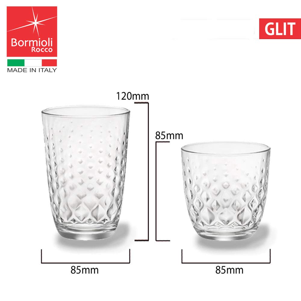 Bormioli Rocco - Set 12 Bicchieri Collezione GLIT 30 - capacità 30 cl. - (12)