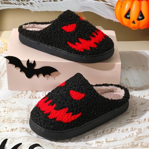 Image of Halloween Christmas Slippers Holiday Slipper House Shoes Home Slipper for Women Fuzzy Outdoor Indoor Bedroom Slippers