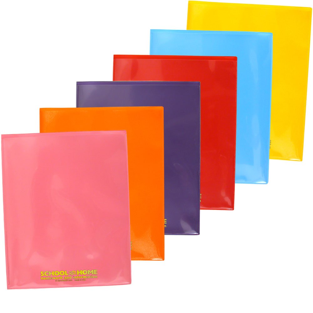 StoreSMART® Girl Power School/Home Folders - 6-Pack - 6 Colors! - Letter-Size Twin Pocket - Durable, Archival Plastic - Made in U.S.A - SH900GL6ENG
