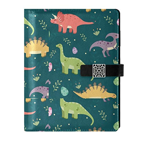 RunningBear Leather Journal Notebook - Dinosaur Travel Journal Writing Notebook Binder with Pockets Daily Planner Diary Book for Office School Business