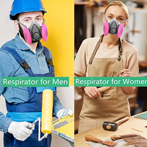 Respirator with 2091 Filter, BEAUKAU Dust Respirator for Women and Men