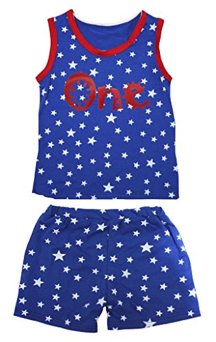Camisa de algodón fresca para pieles sensibles con diseño de estrellas azul