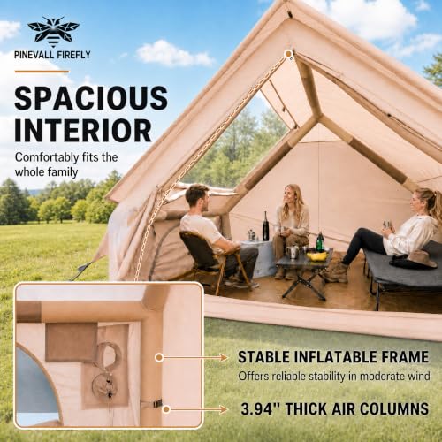 Carpa Inflable para Camping PINEVALL FIREFLY para 4 Personas Color Khaki miniatura 3
