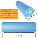 Maximo Fitness Foam Roller - High Density Exercise Roller for Trigger Point Self Massage, Muscle and Back Roller for Fitness, Physical Therapy, Yoga and Pilates, Gym Equipment (Blue, 15cm x 45cm)