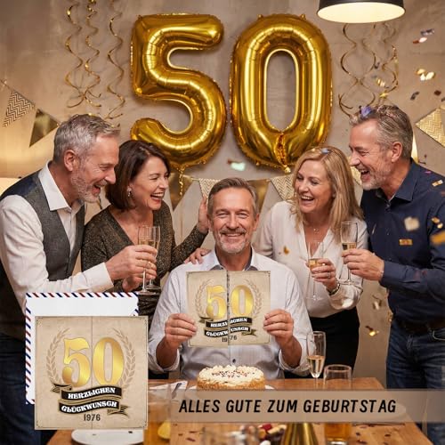 Thboxes Geburtstagskarte 50, Back in 1976 Karte Geburtstag Geschenke zum 50 Geburtstag Grußkarte