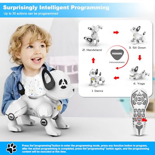 SUPIREO Remote Control Robot Dog Toy, RC Dog Programmable Smart Interactive Robotic Pets - Image 5