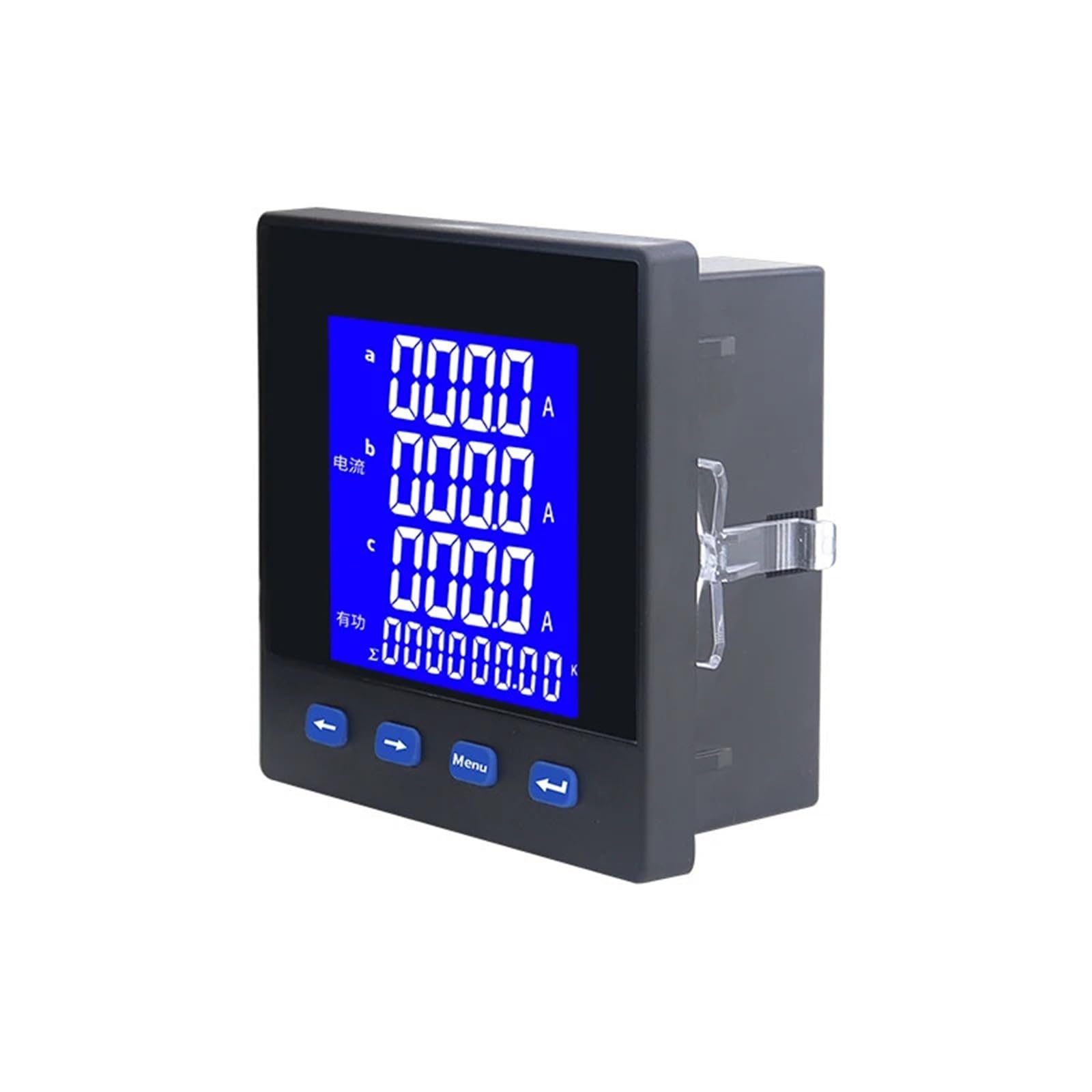 Misuratore di potenza multifunzione LCD trifase con RS485 Classe 0,5 VAW VA HZ VAR KWH