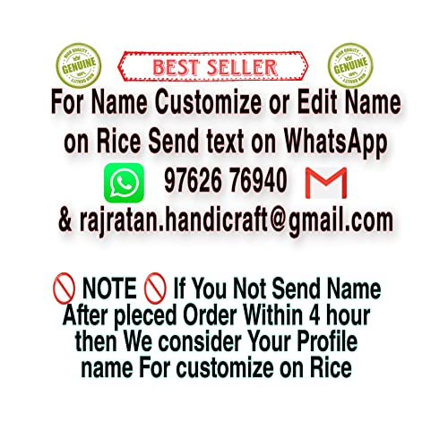 Personalized Name On Rice Keychain Customizable Handmade White Glass