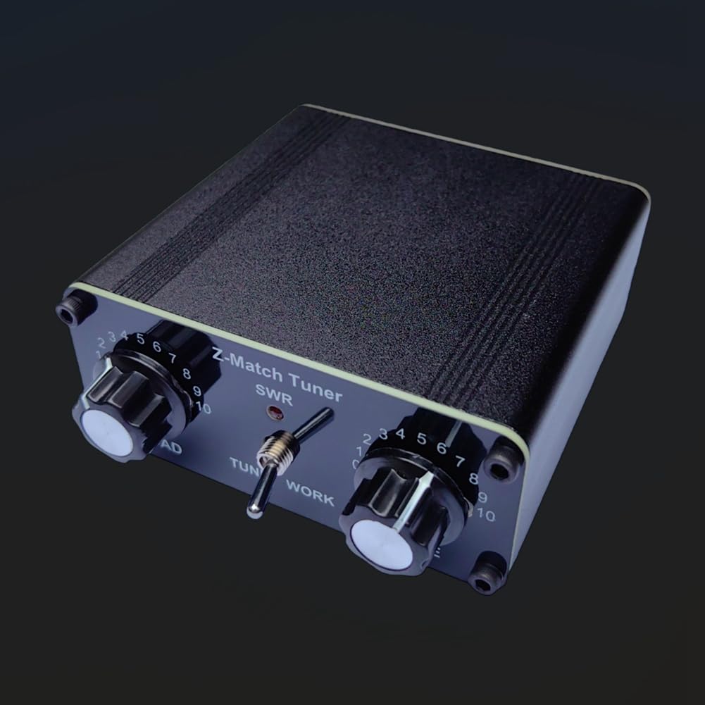 QRP Z-Match Manual Antenna Tuner 3-28 MHz Upgraded Version Tuner with Coaxial and Balanced Switch with BNC Adapter