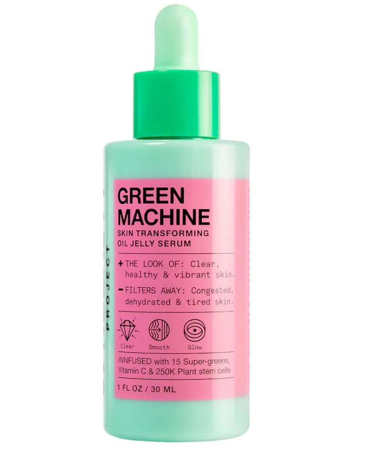 iNNBEAUTY Project Green Machine Skin Transforming Oil Jelly Serum, 1 fl oz, with Vitamin C and 15 Supergreens Dark Spot & Hyperpigmentation Serum