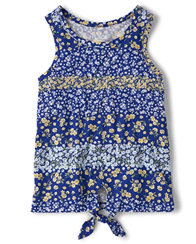The Children's Place Girls' Sleeveless Tie Front Tank Top, Floral, Xlarge (14) #TOP15