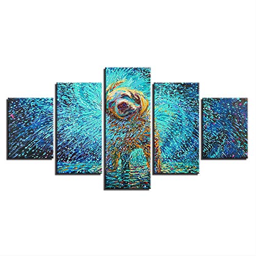 Tableau couloir moderne abstrait de chien pour une deco chic