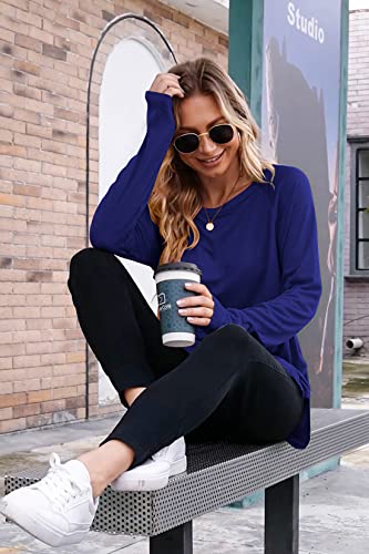 Newchoice Women'S Work Office Casual Tunic Tops Fall Trendy Boat Neck Long Sleeve Shirts Dressy Blouse thumb #3