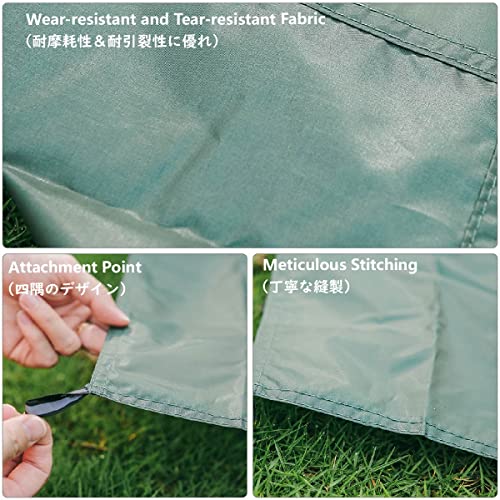 Jeelad Tent Footprint Camping Tarp Picnic Mat Waterproof Tent Floor Saver Ultralight Ground Sheet Mat For Hiking, Backpacking, Hammock, Beach With Storage Bag (Black, S) #TOP3