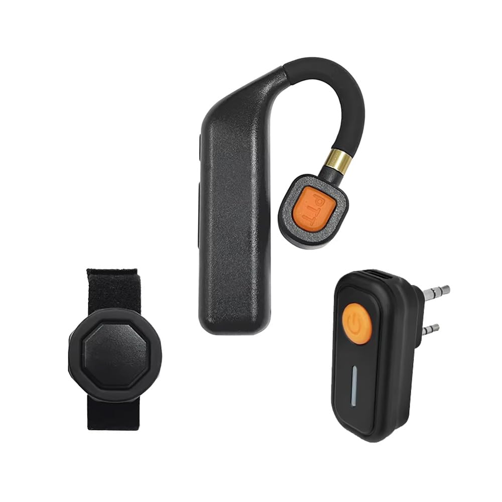 Anysecu Walkie Talkie Auricolare Senza Fili Vivavoce K1 Plug PTT Auricolare con Microfono a Cancellazione del Rumore per UV-5R UV-82 2 Pin K Tipo Connettore Radio Bidirezionale