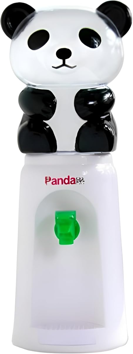 Panda Water Dispenser, 2.5 Liters Mini Desktop Water Dispenser Small Cooler Dispenser for Kids Room Office Desk - White