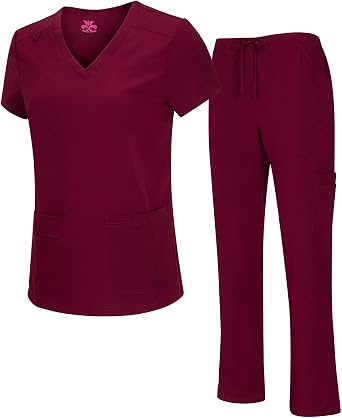 Mens Scrub Set Medical Scrub Top and Pants