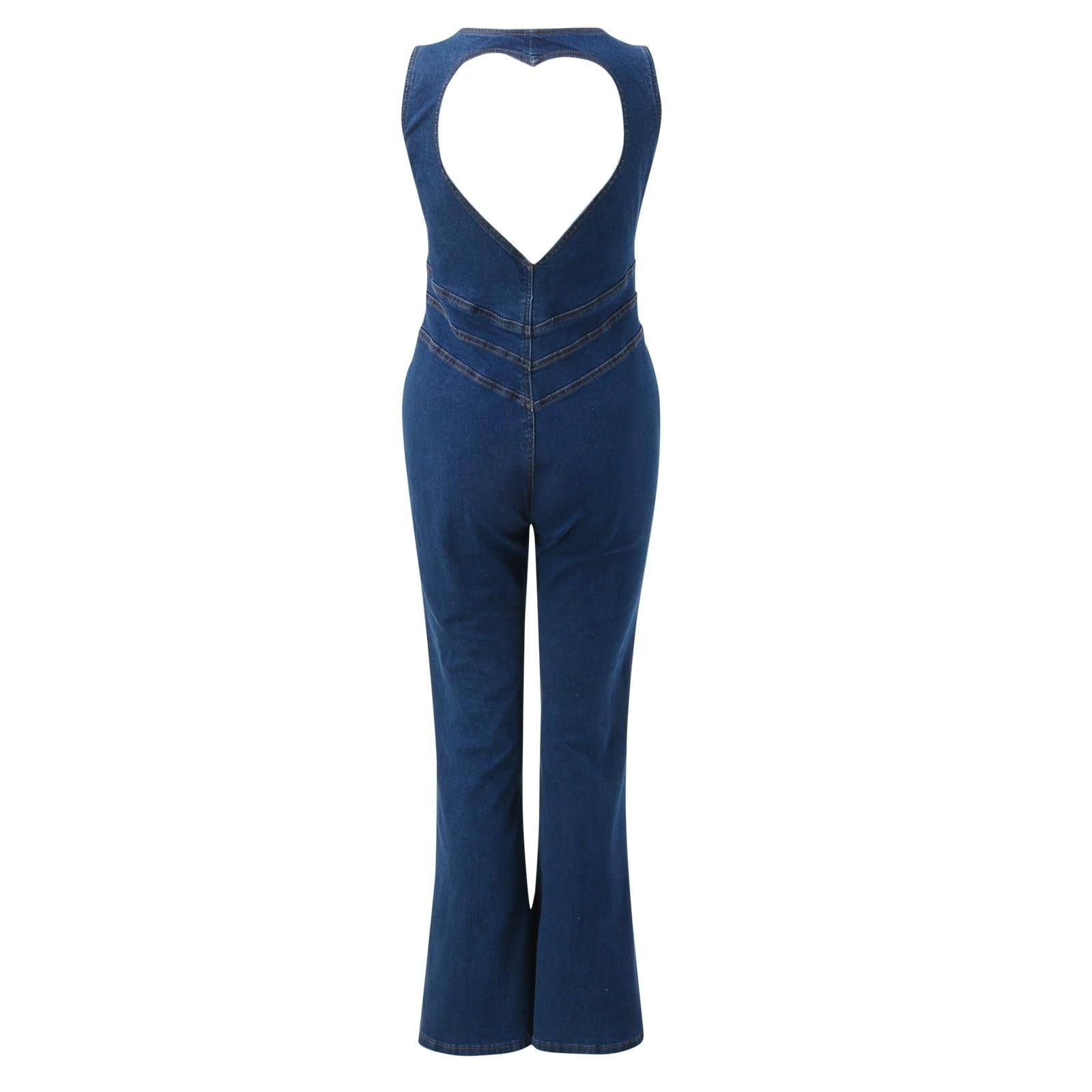 Jumpsuit Damen Elegant, Overall Sommer Hosenanzug, Lang Playsuit Outfit Frauen Komplett, Romper Einteiler Kostüm, Große Größen Ärmellos Hosenanzug Damen Festlich Kuschelig Sommer Jumpsuit Damen Luftig