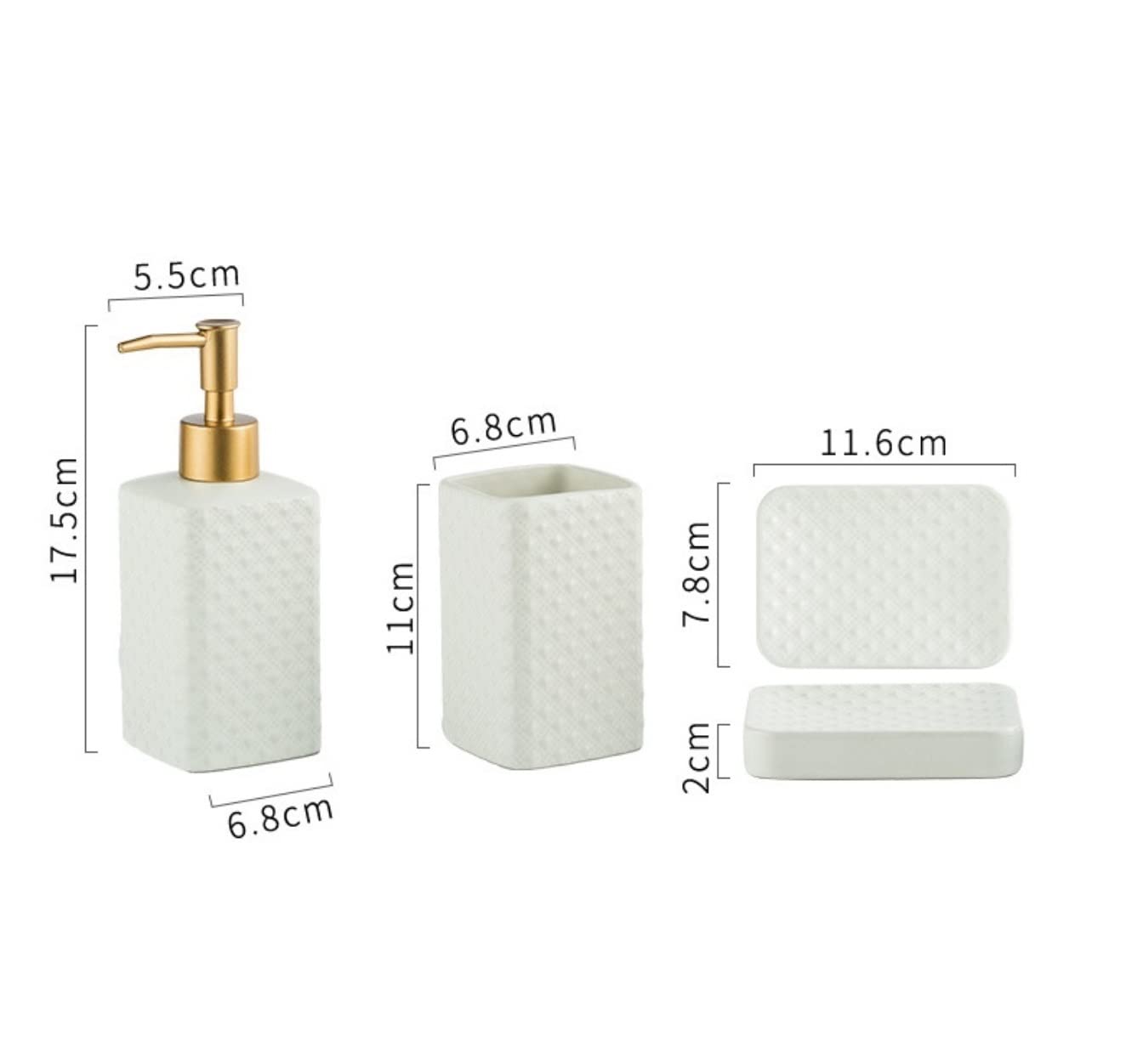 Juego de Accesorios baño cerámica