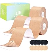 Boobytape for Breast Lift 2 PCS,Boob Tape for Large Breasts,Push Up Invisible Bra Body Tape,Busti...